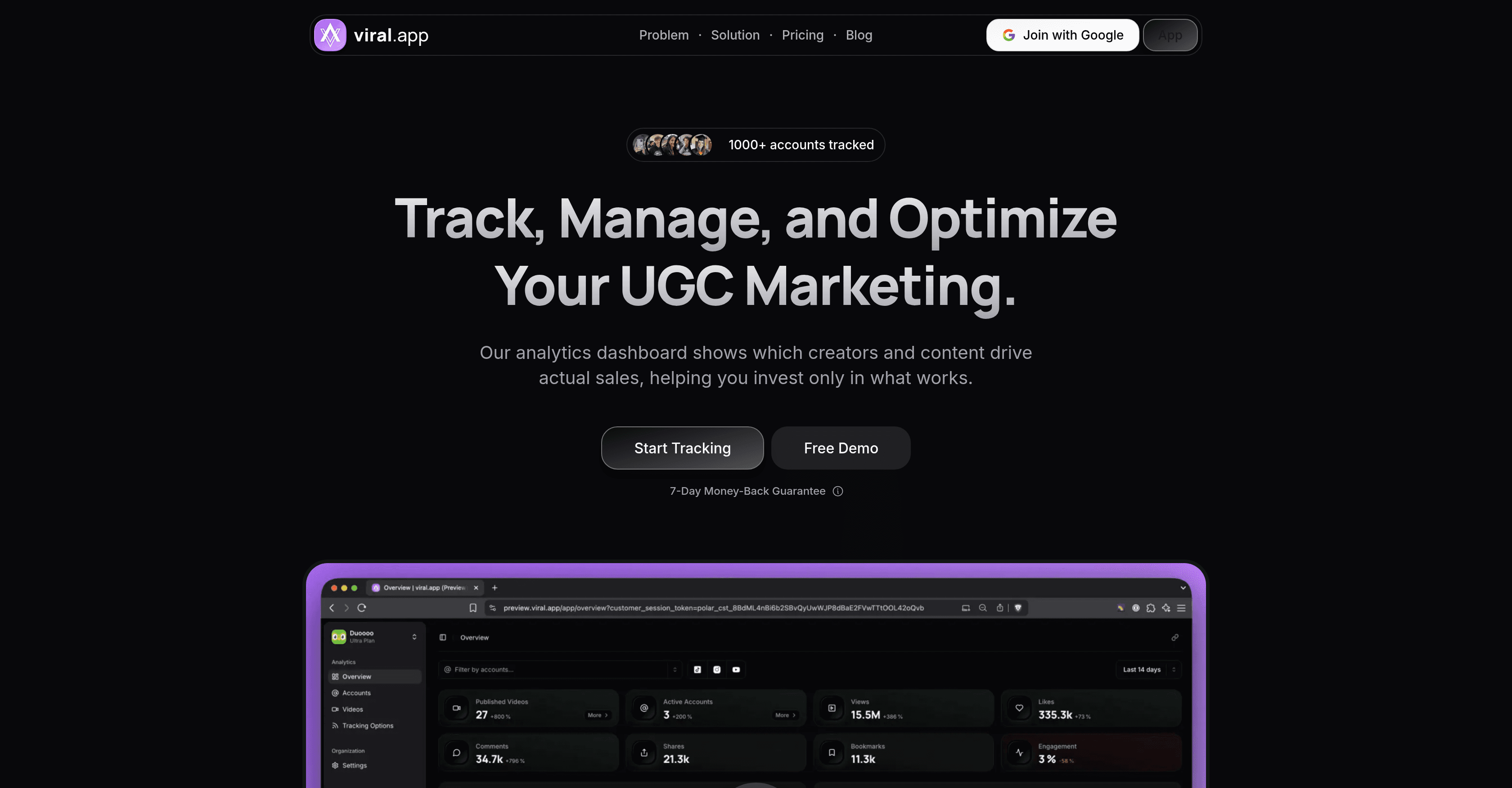 viral.app screenshot