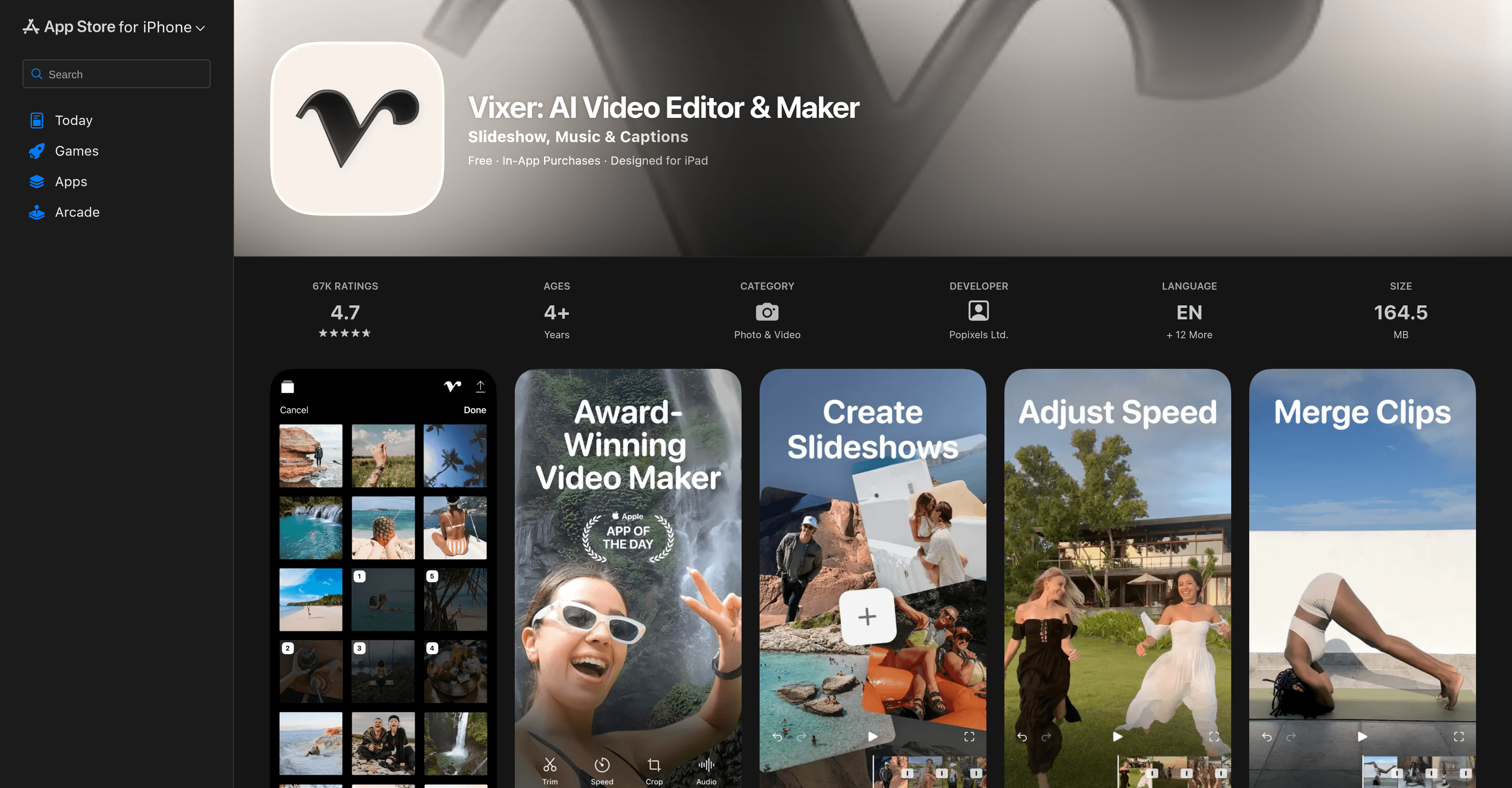 Vixer: AI Video Editor screenshot