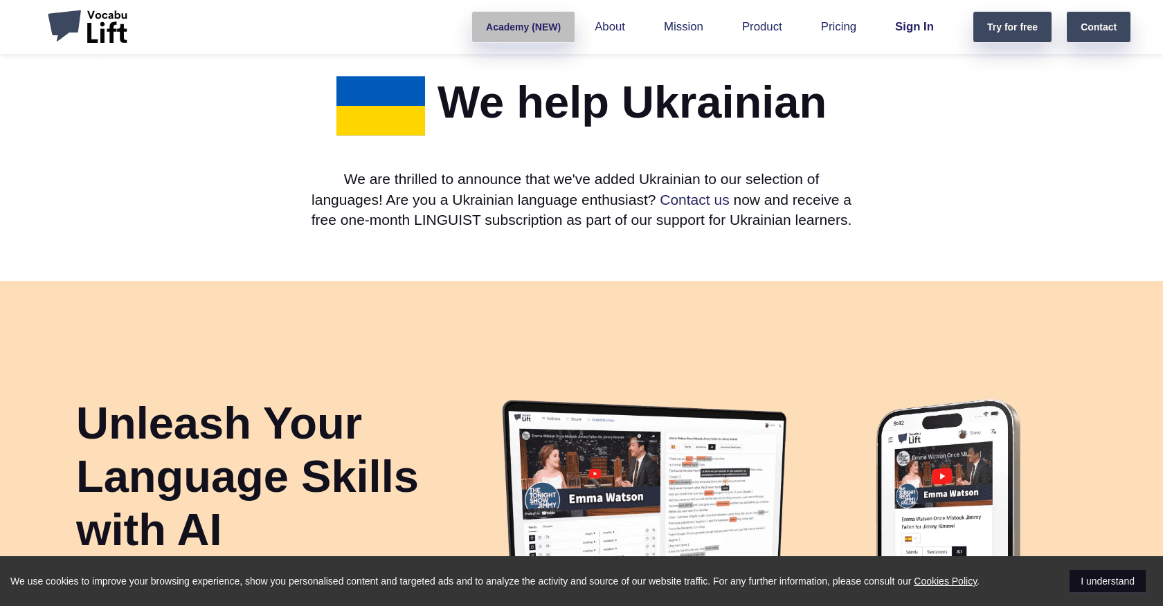 Vocabulift screenshot