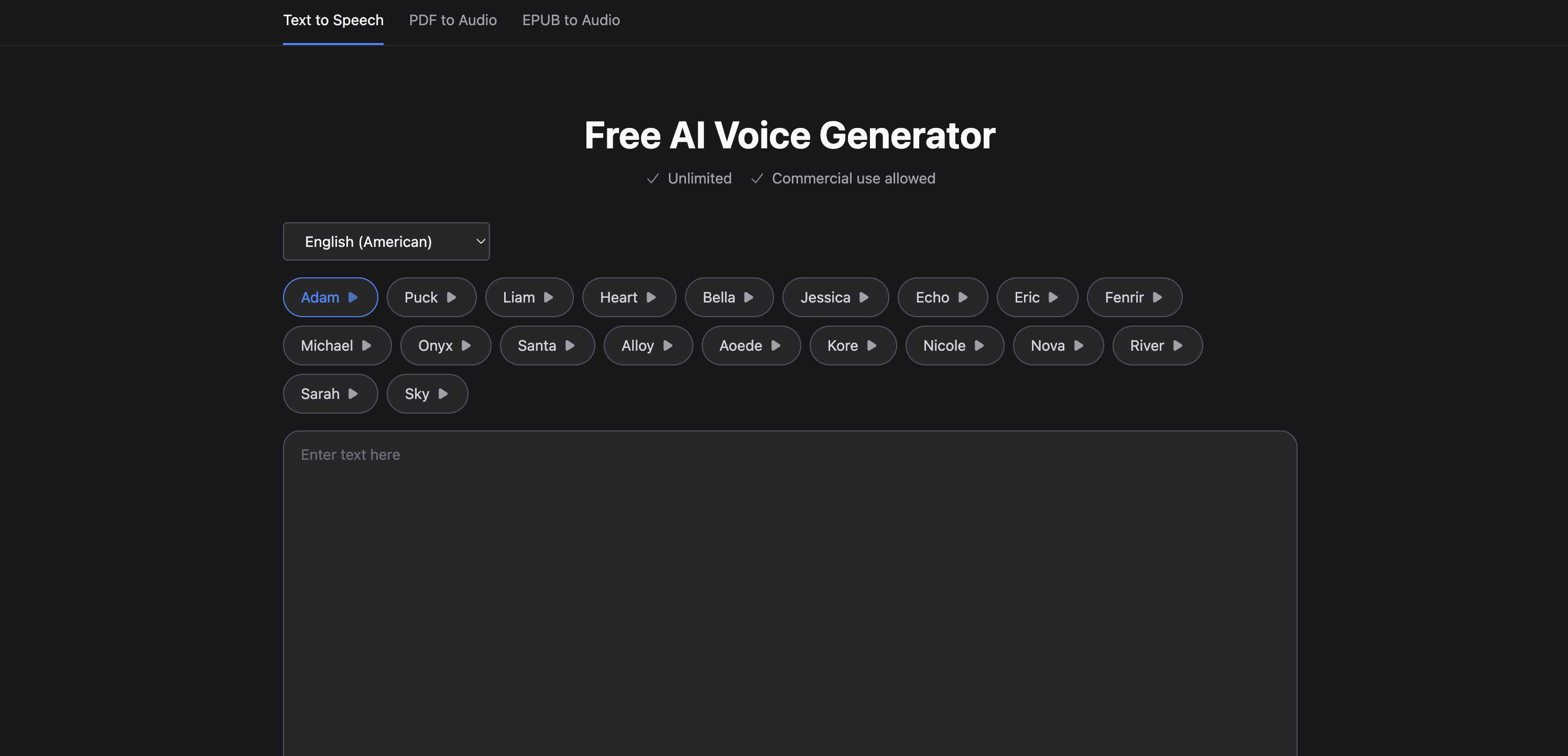 Voice-Generator.com screenshot