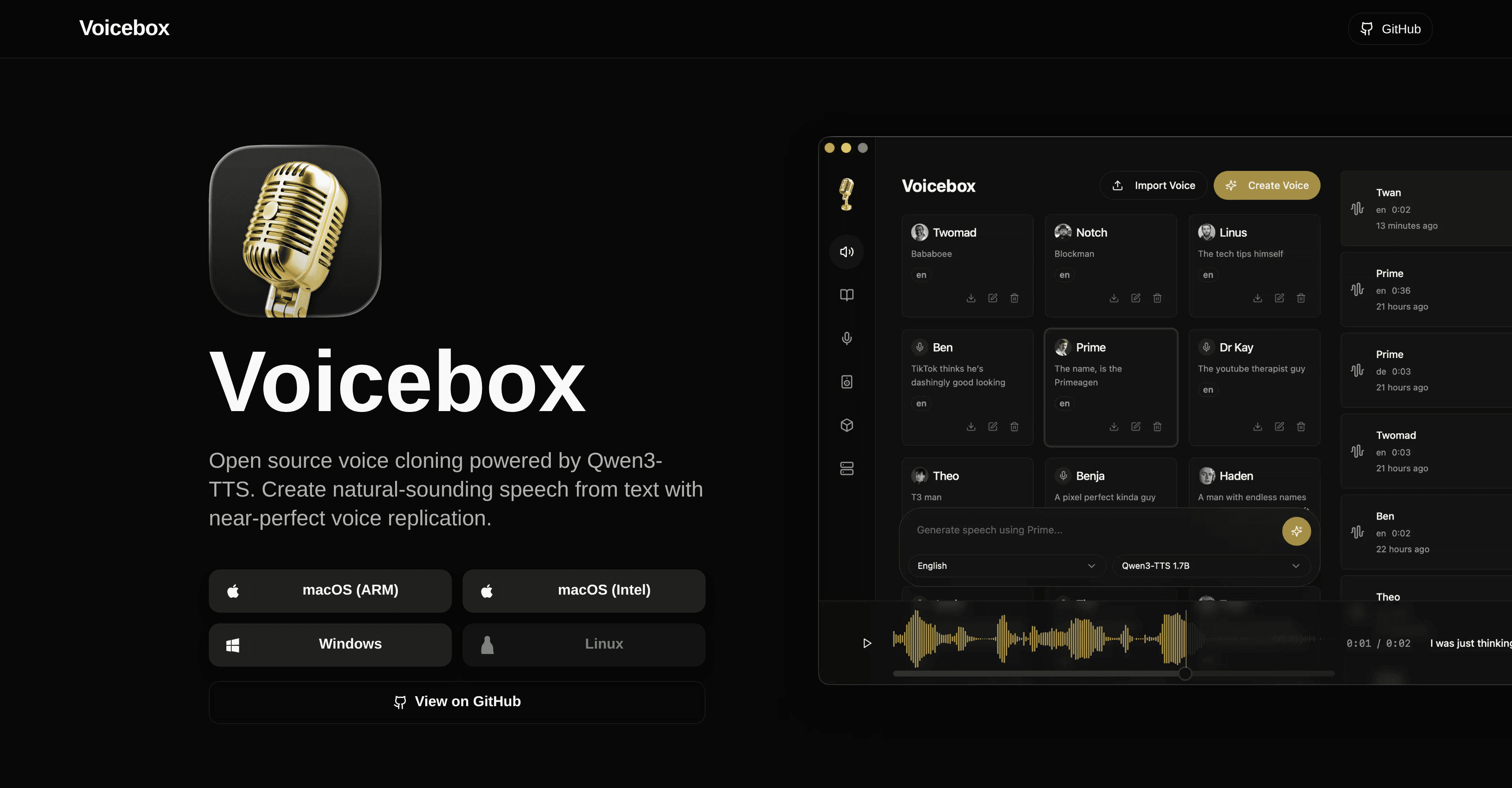 Voicebox screenshot