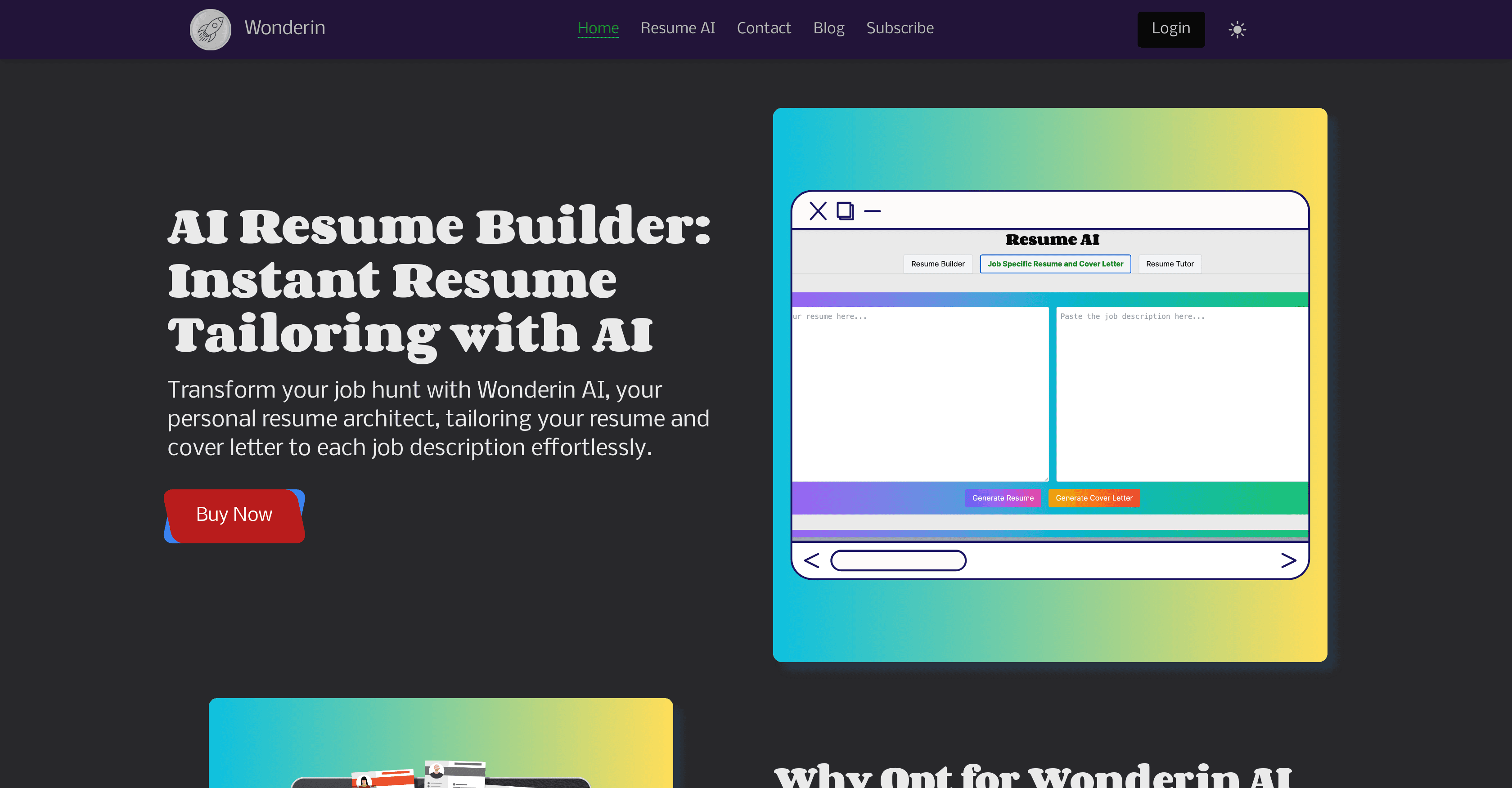 Wonderin AI screenshot