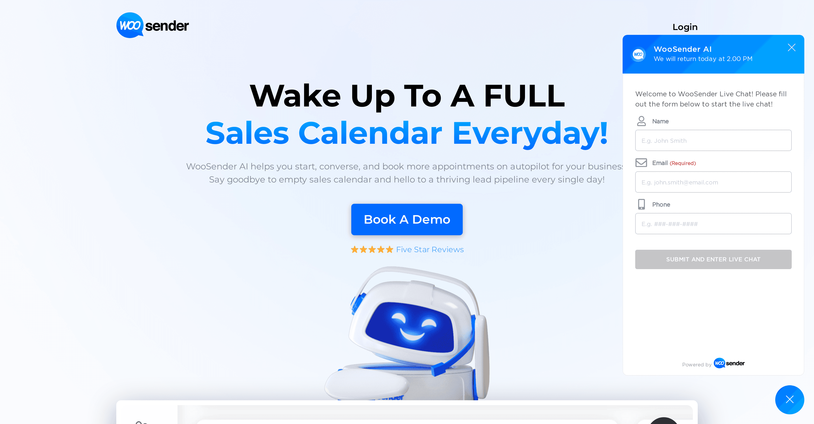 WooSender AI Platform screenshot