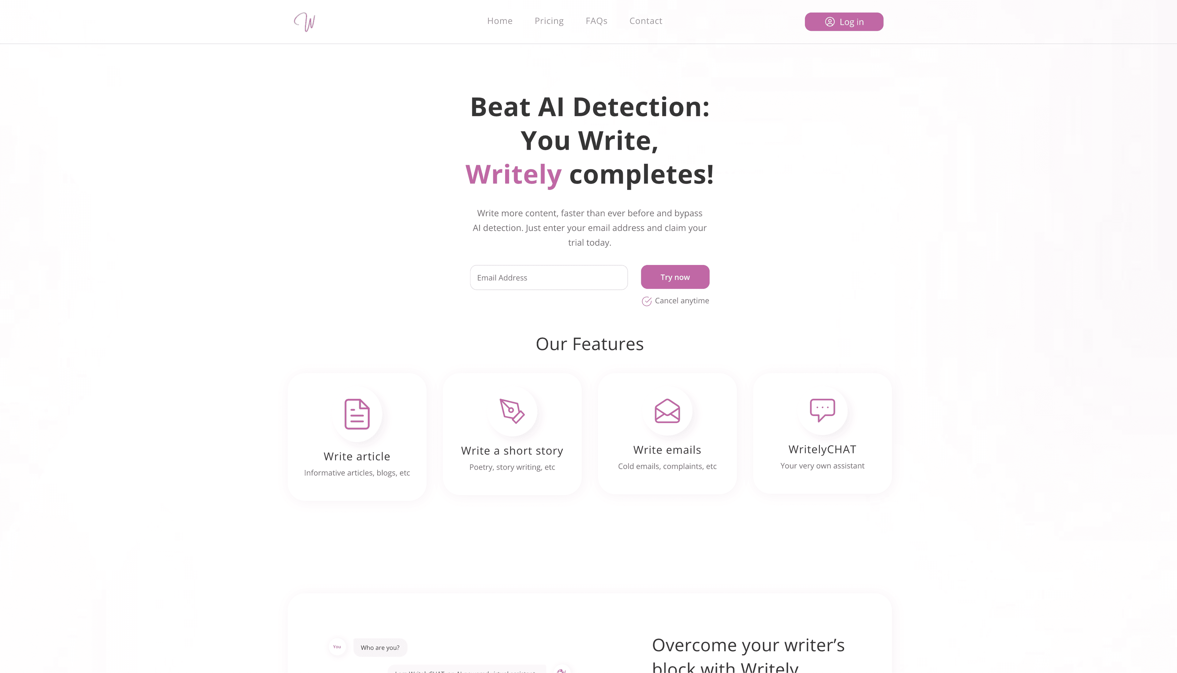 Writelyai screenshot