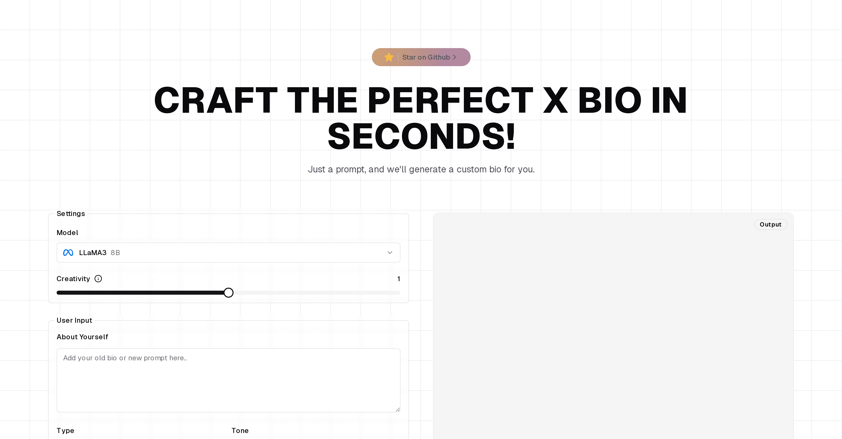 X Bio Generator screenshot