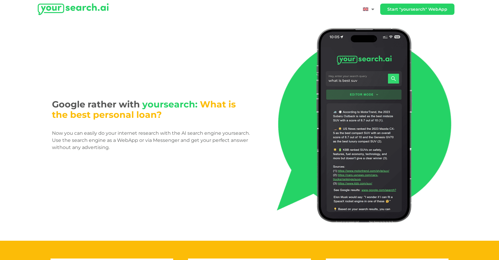 Yoursearch screenshot