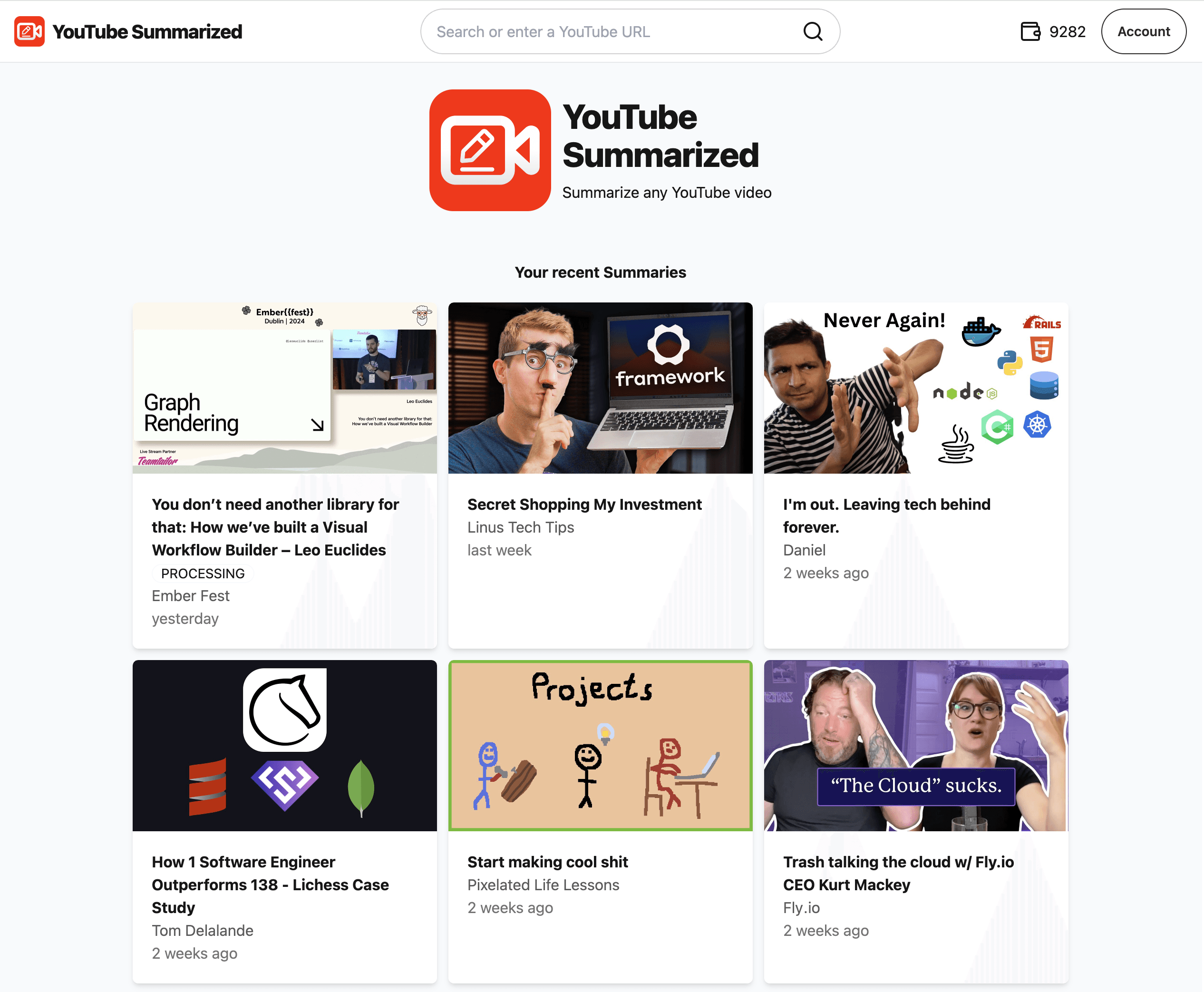 SummYT - YouTube Summarized screenshot
