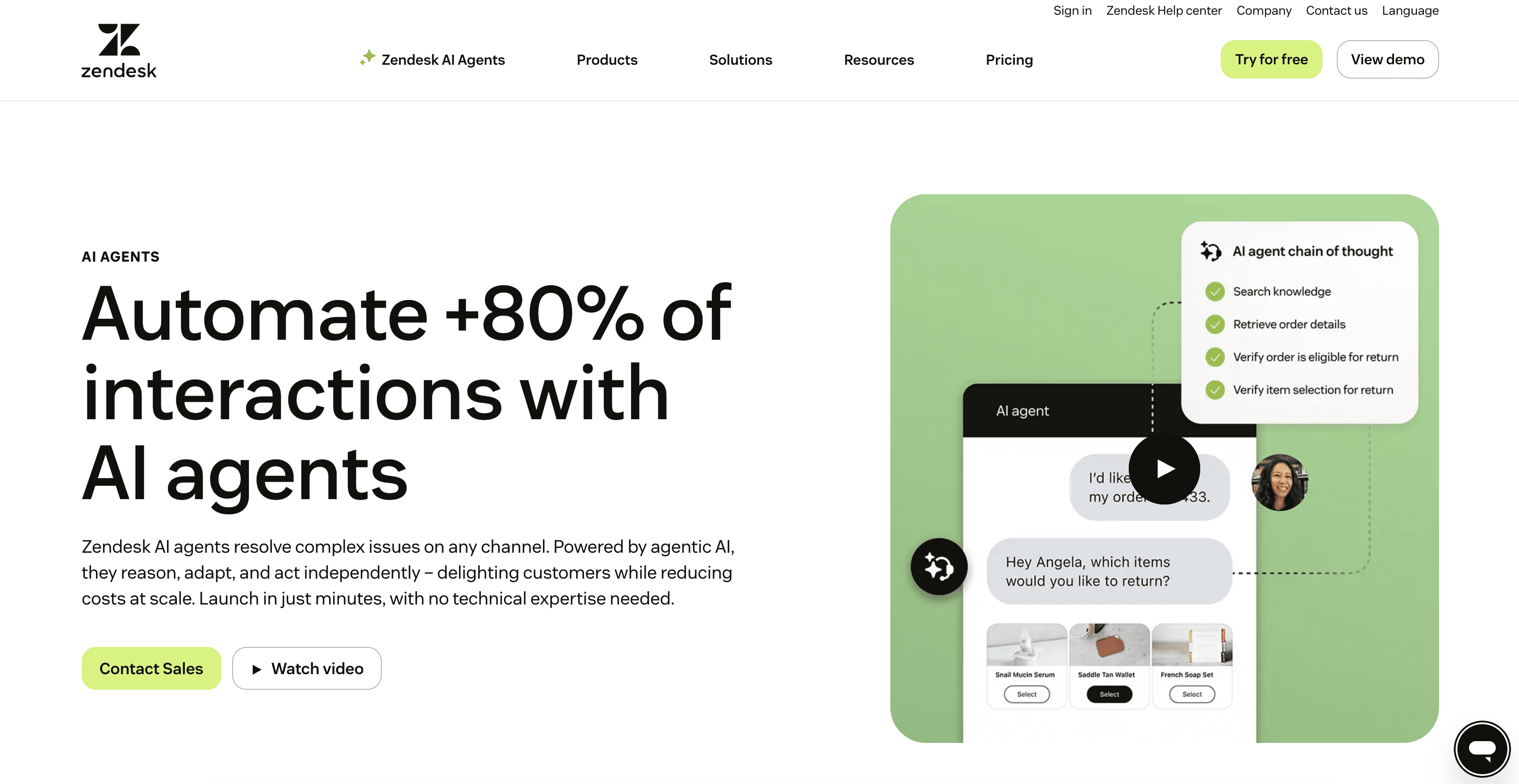 Zendesk | AI Agents screenshot