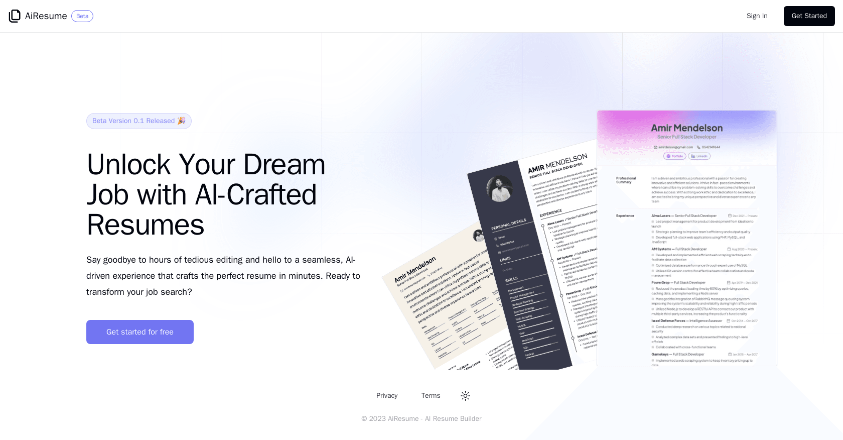 AiResume screenshot