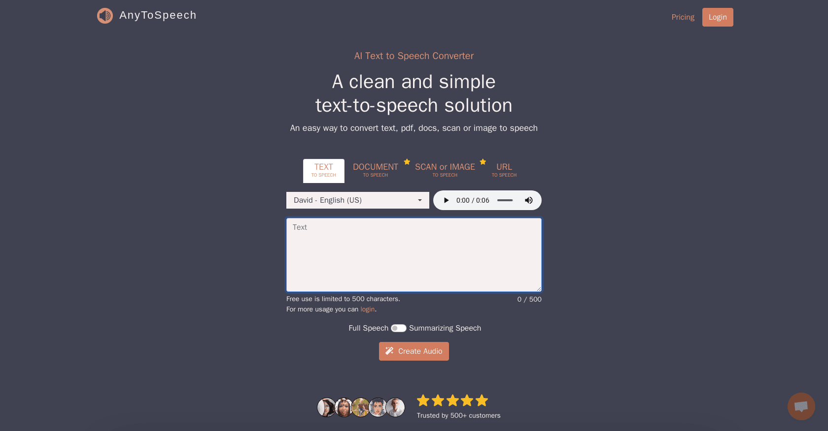 AnyToSpeech screenshot