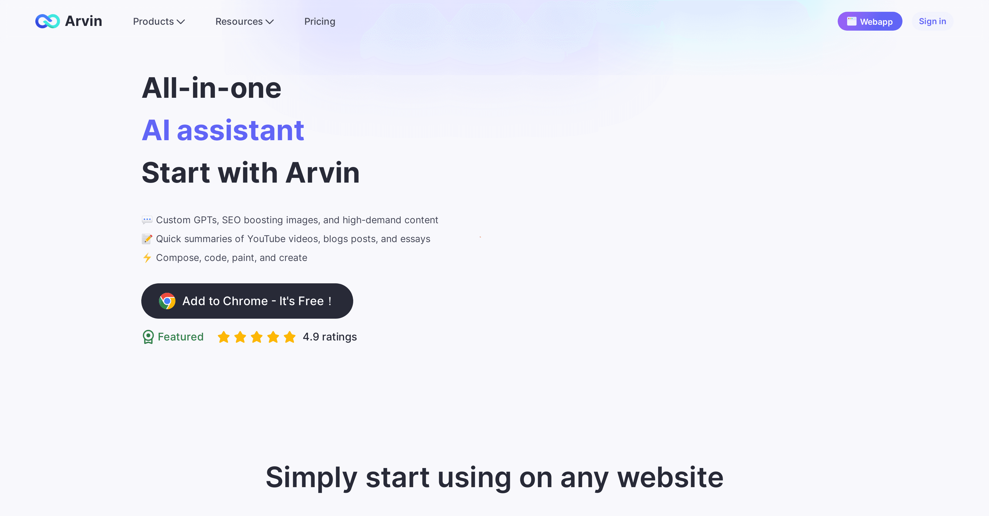Arvin screenshot