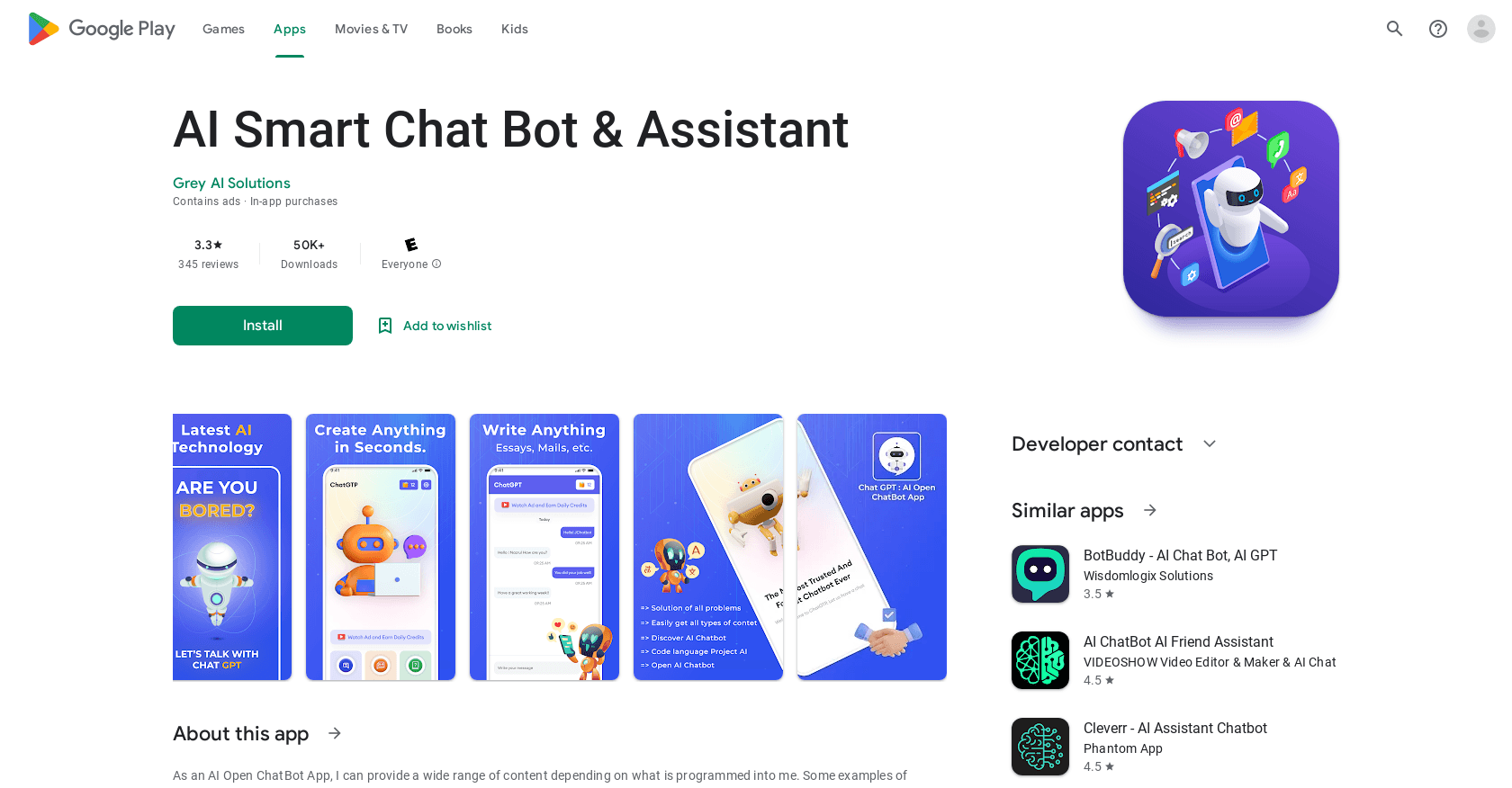 Chatbot App screenshot