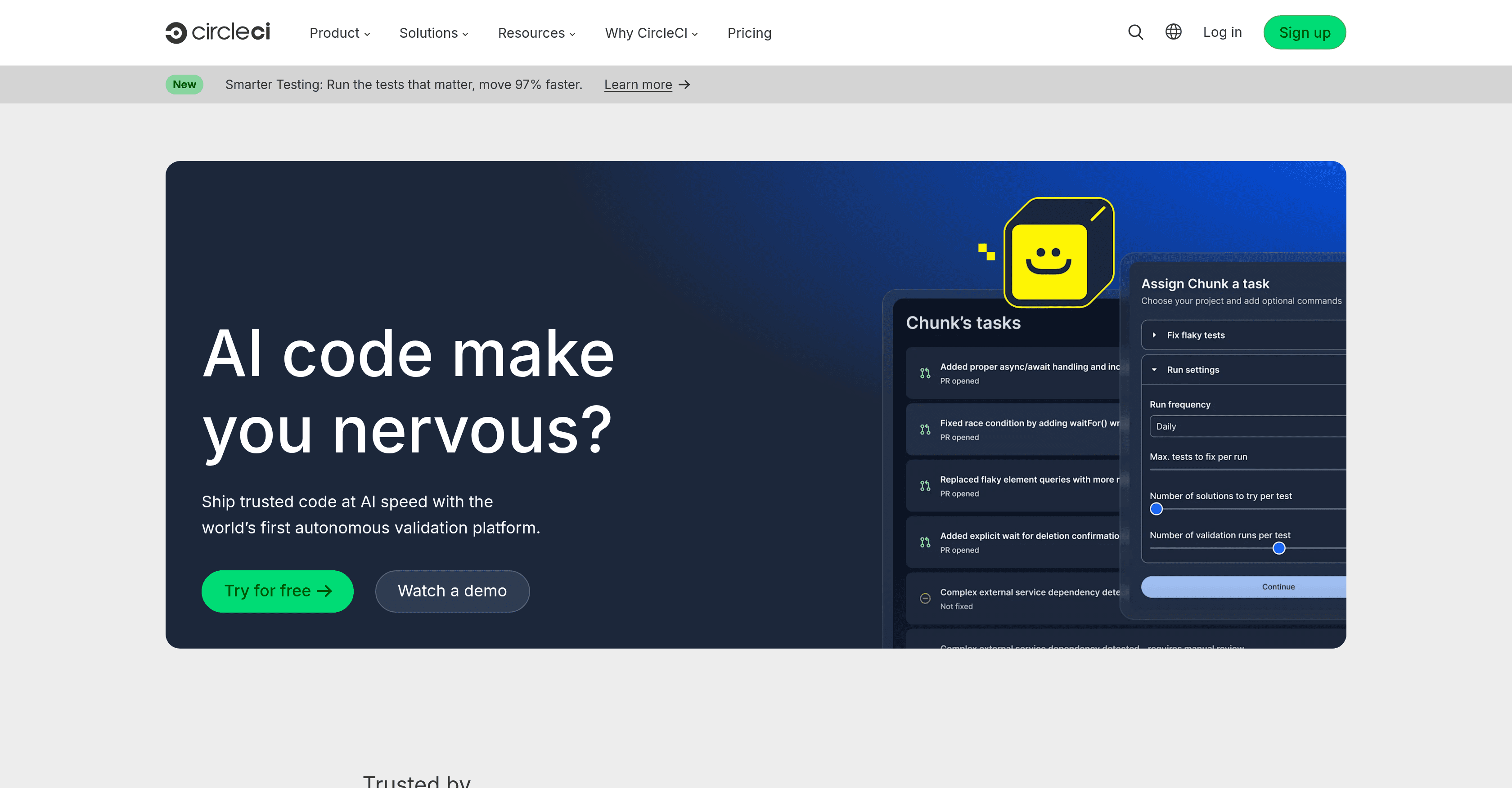 CircleCI screenshot