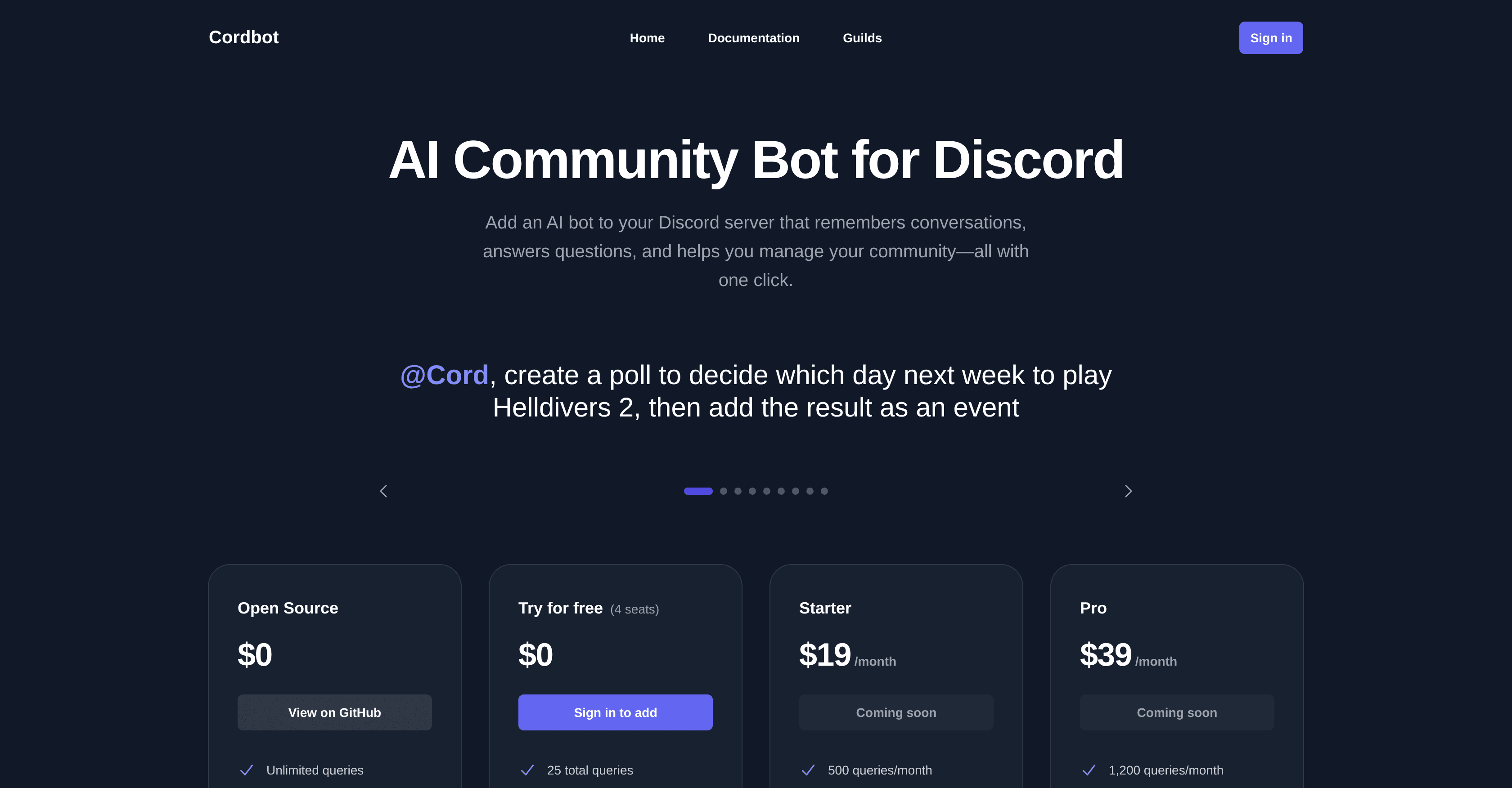 Cordbot screenshot