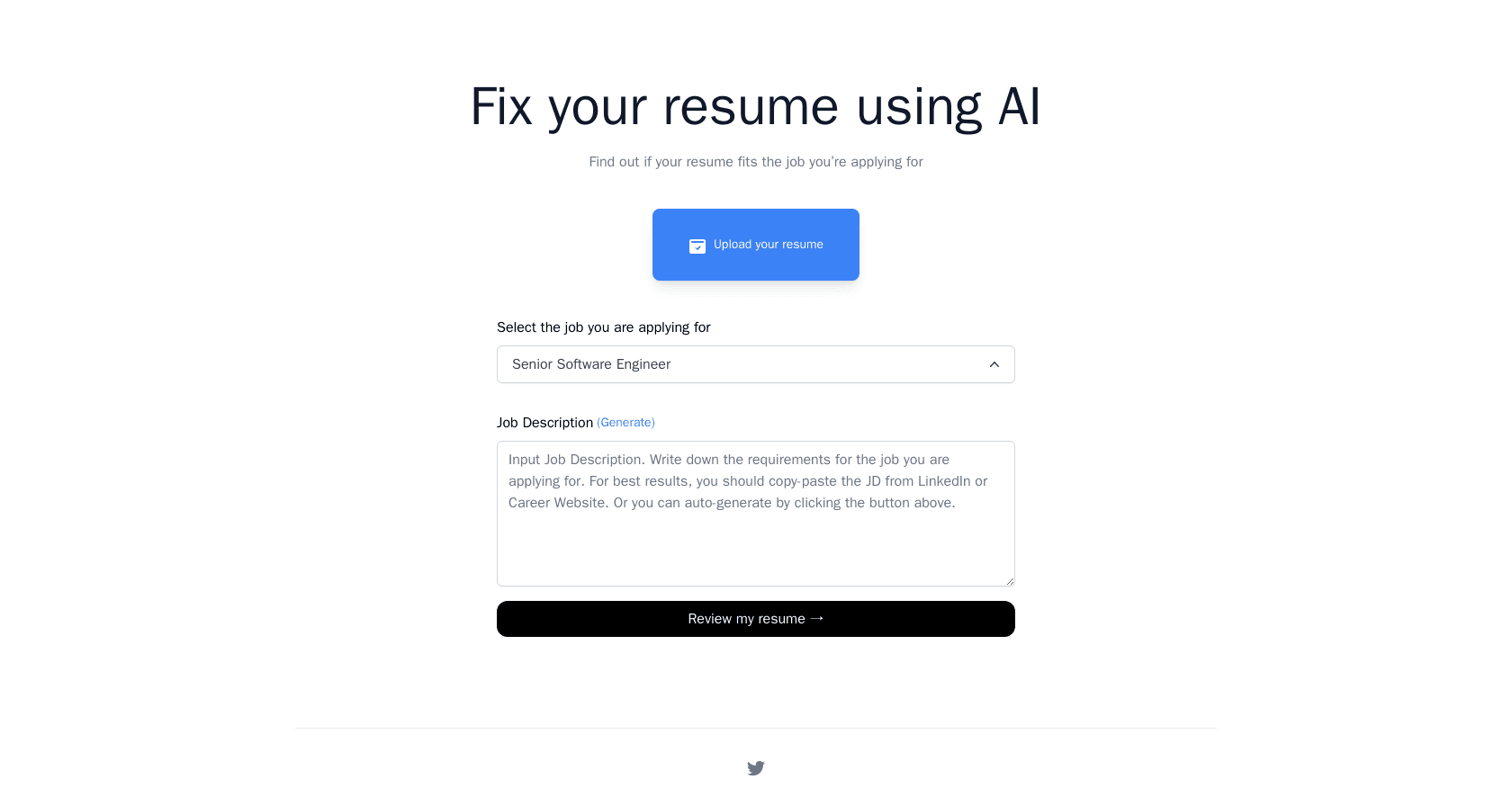 Fix My Resume screenshot
