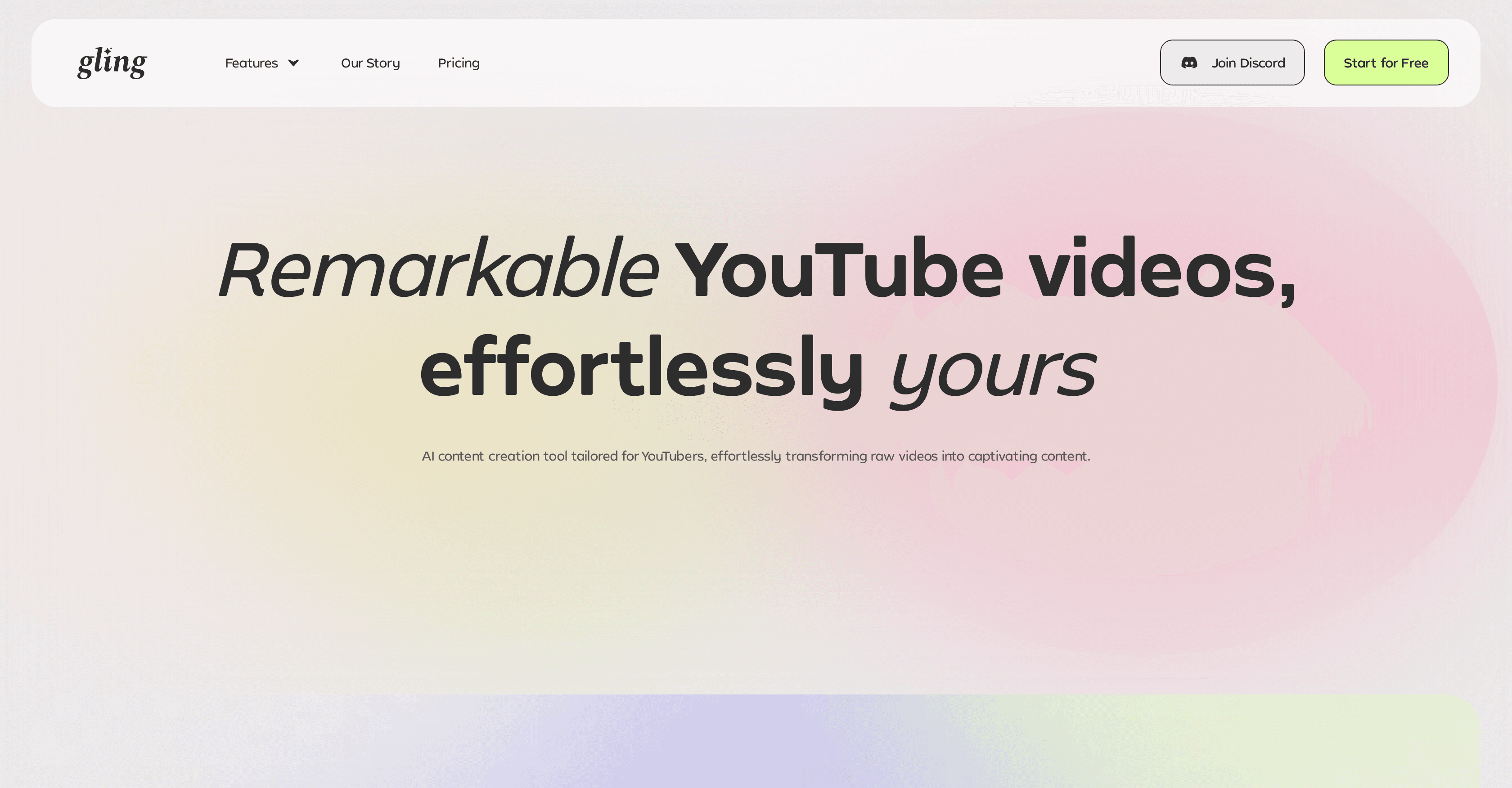 Gling - AI Video Editing Software for YouTube screenshot