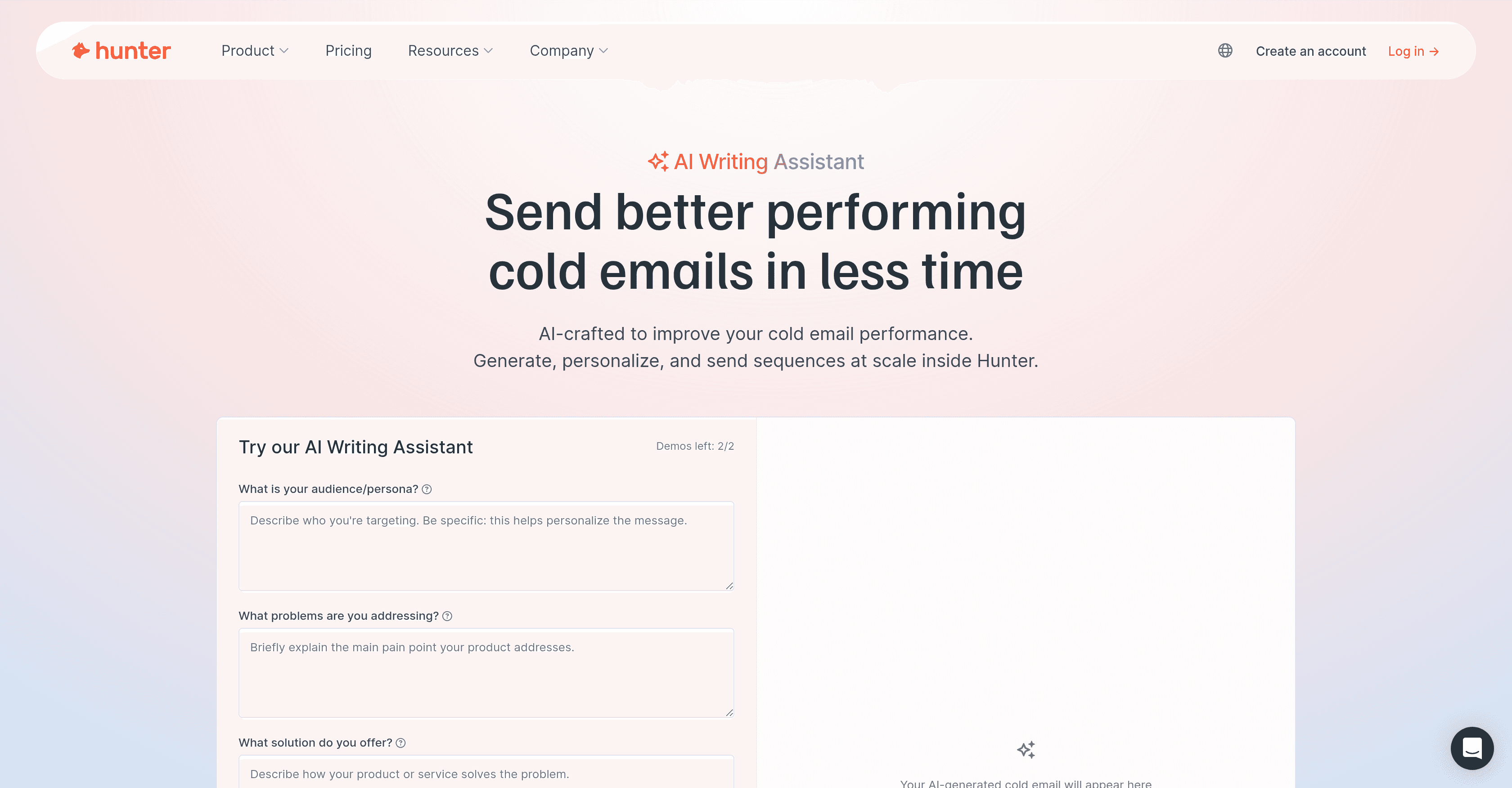 Hunter.io screenshot