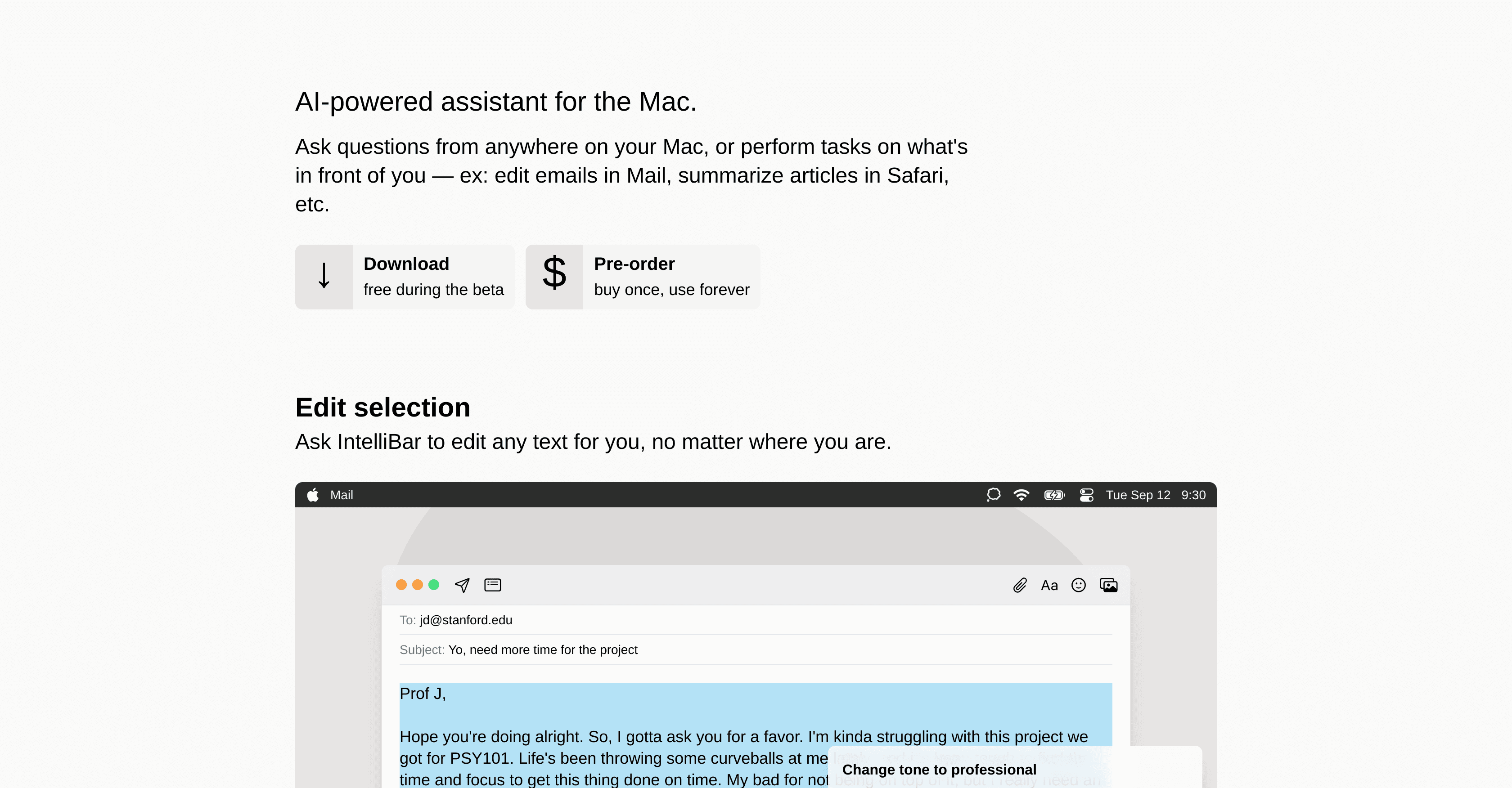IntelliBar screenshot
