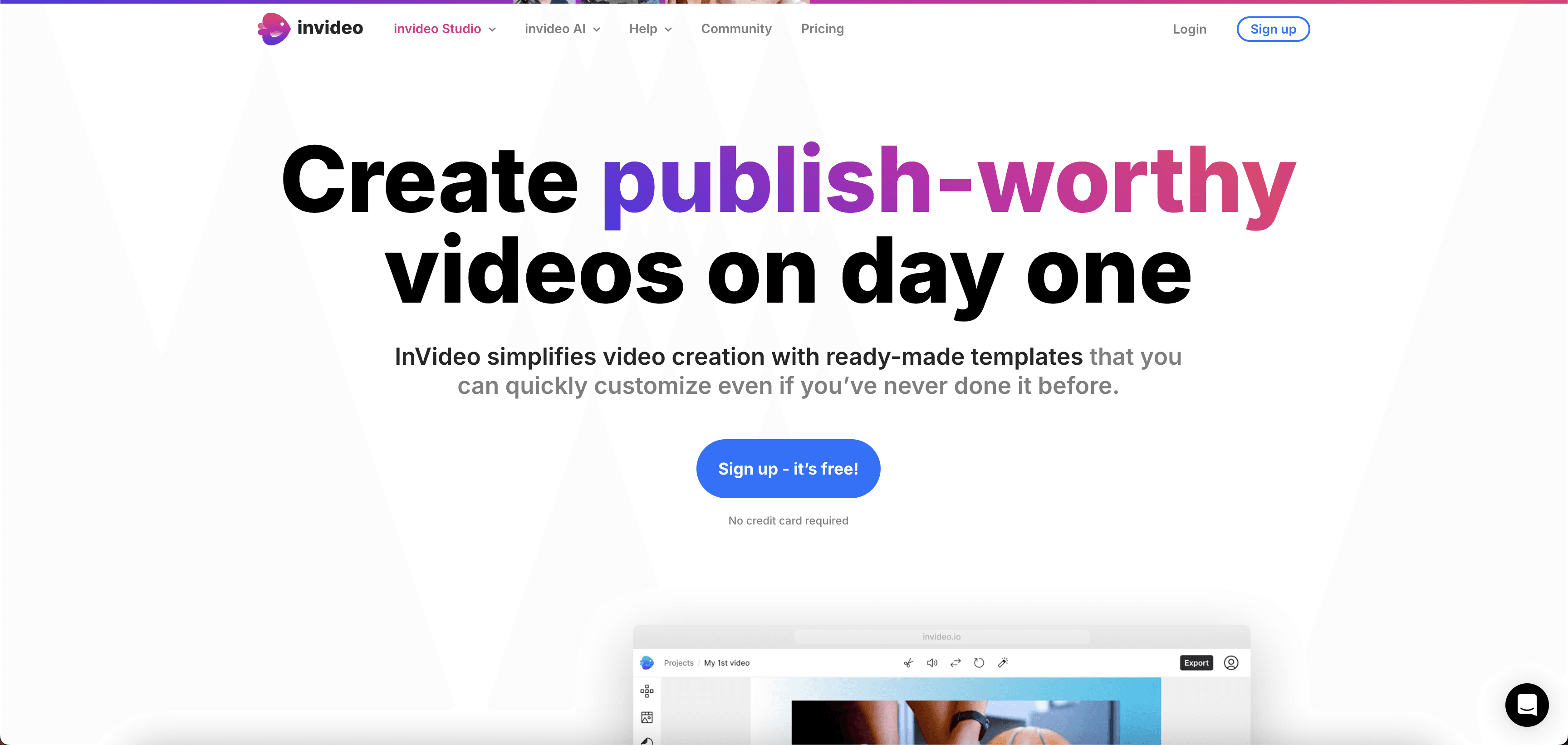 InVideo screenshot