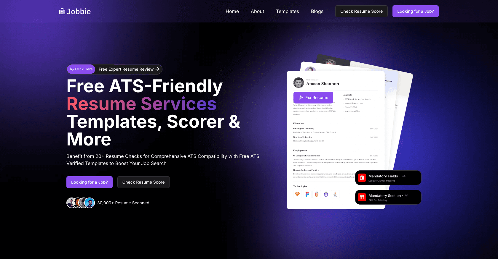 Jobbie screenshot