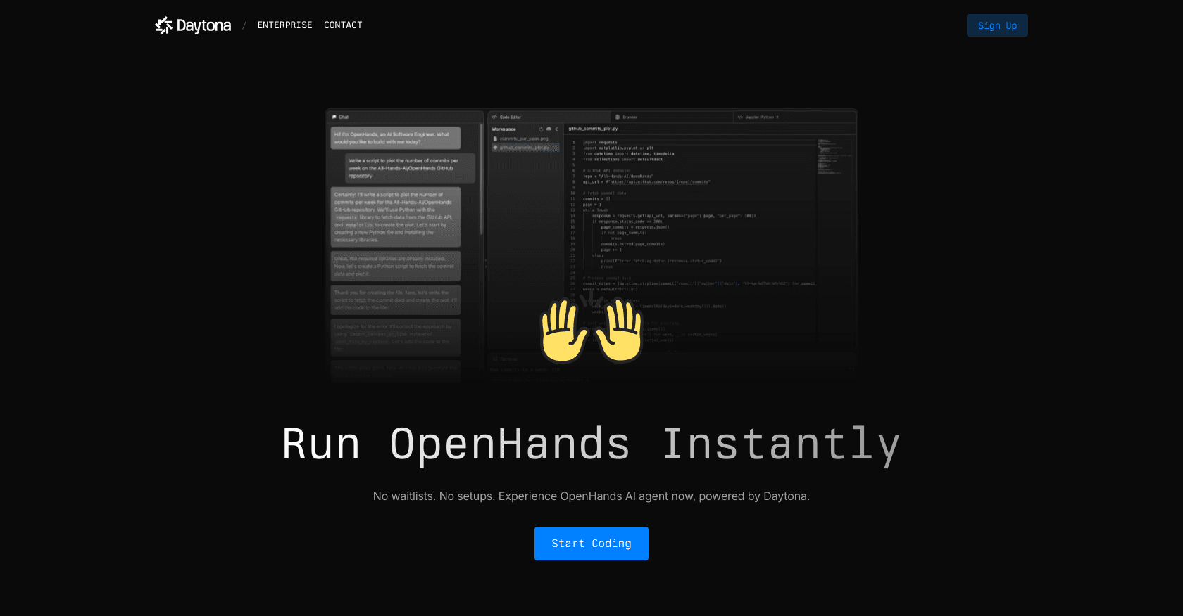 OpenHands Daytona screenshot