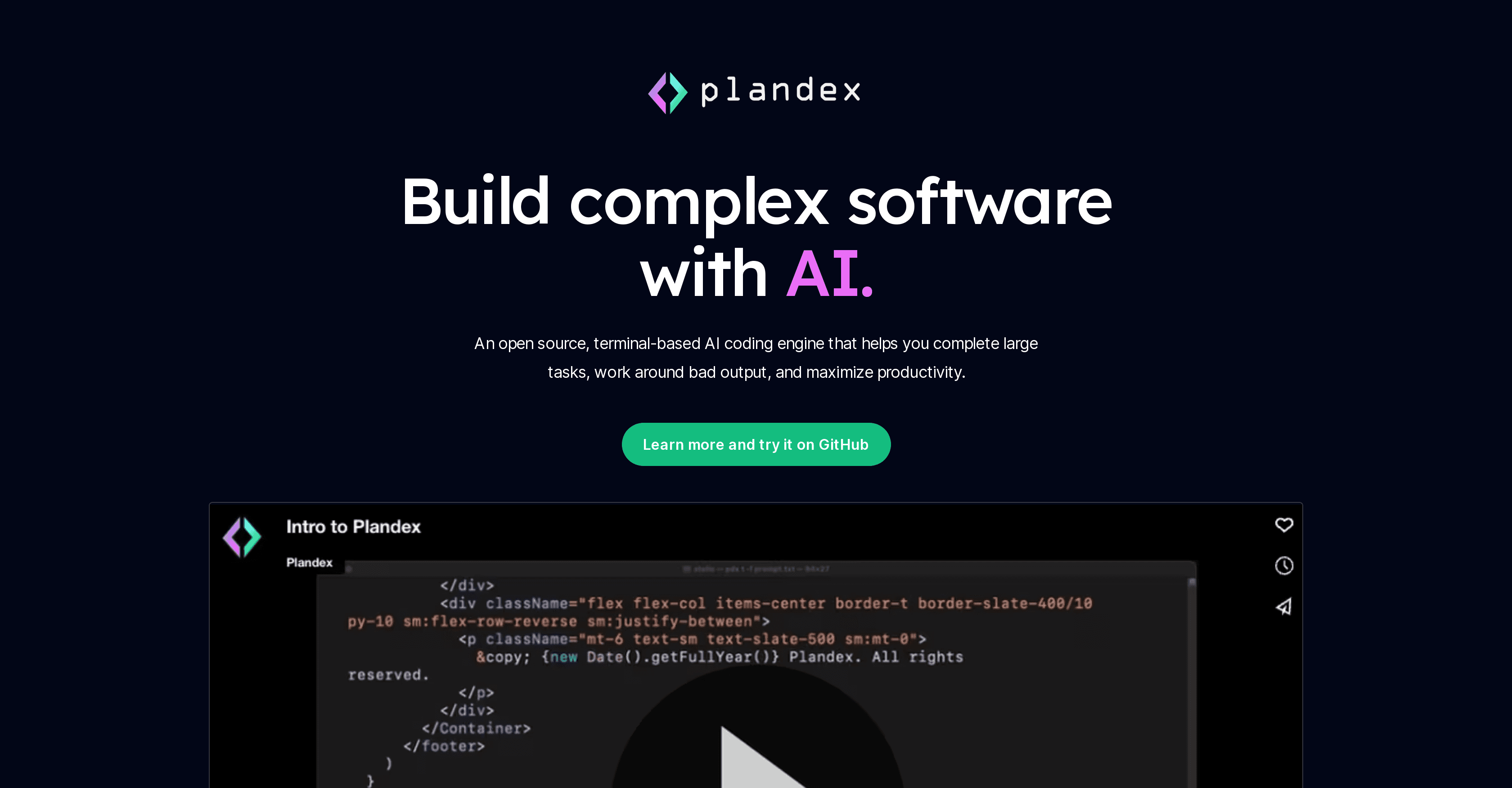 Plandex screenshot