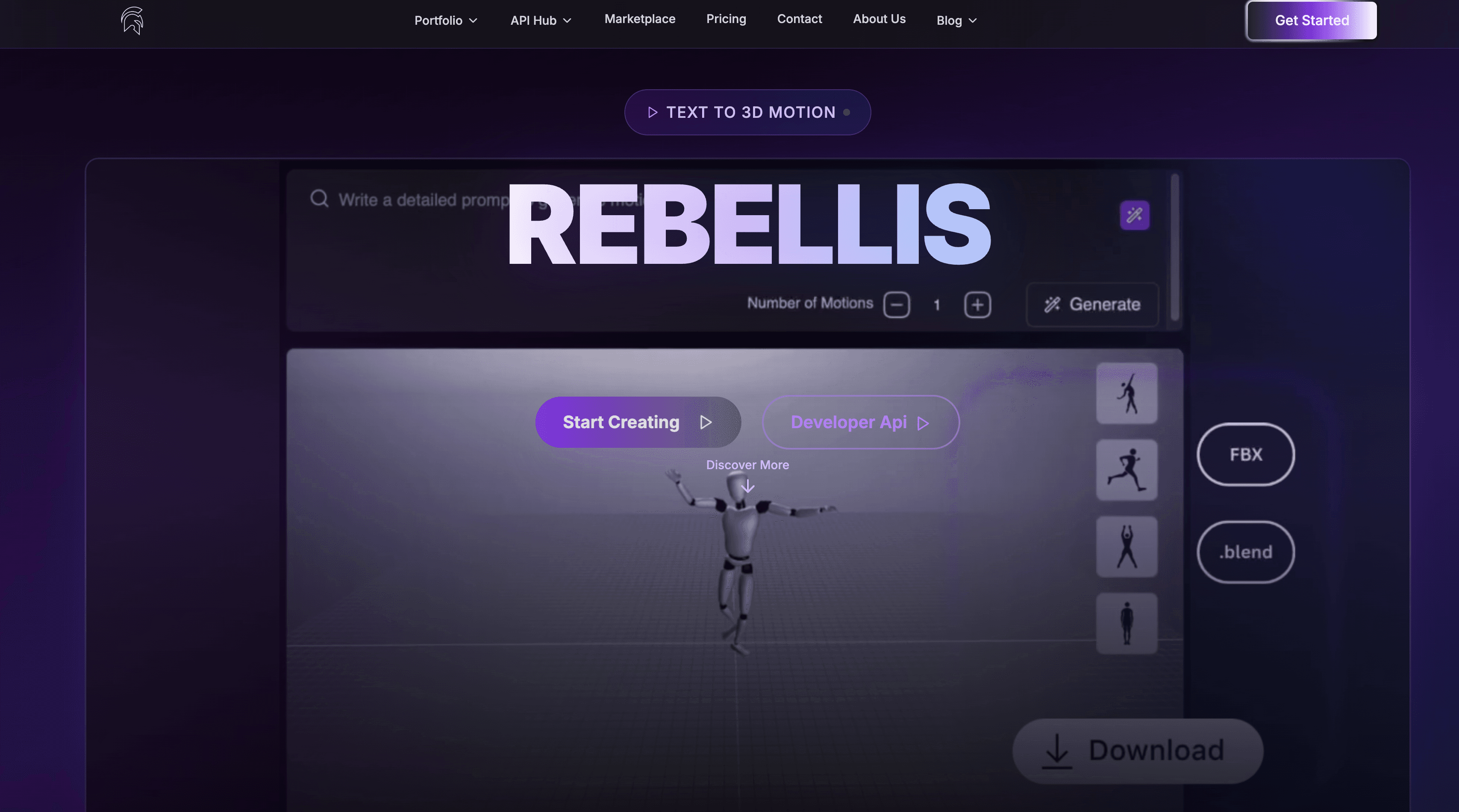 Rebellis AI screenshot