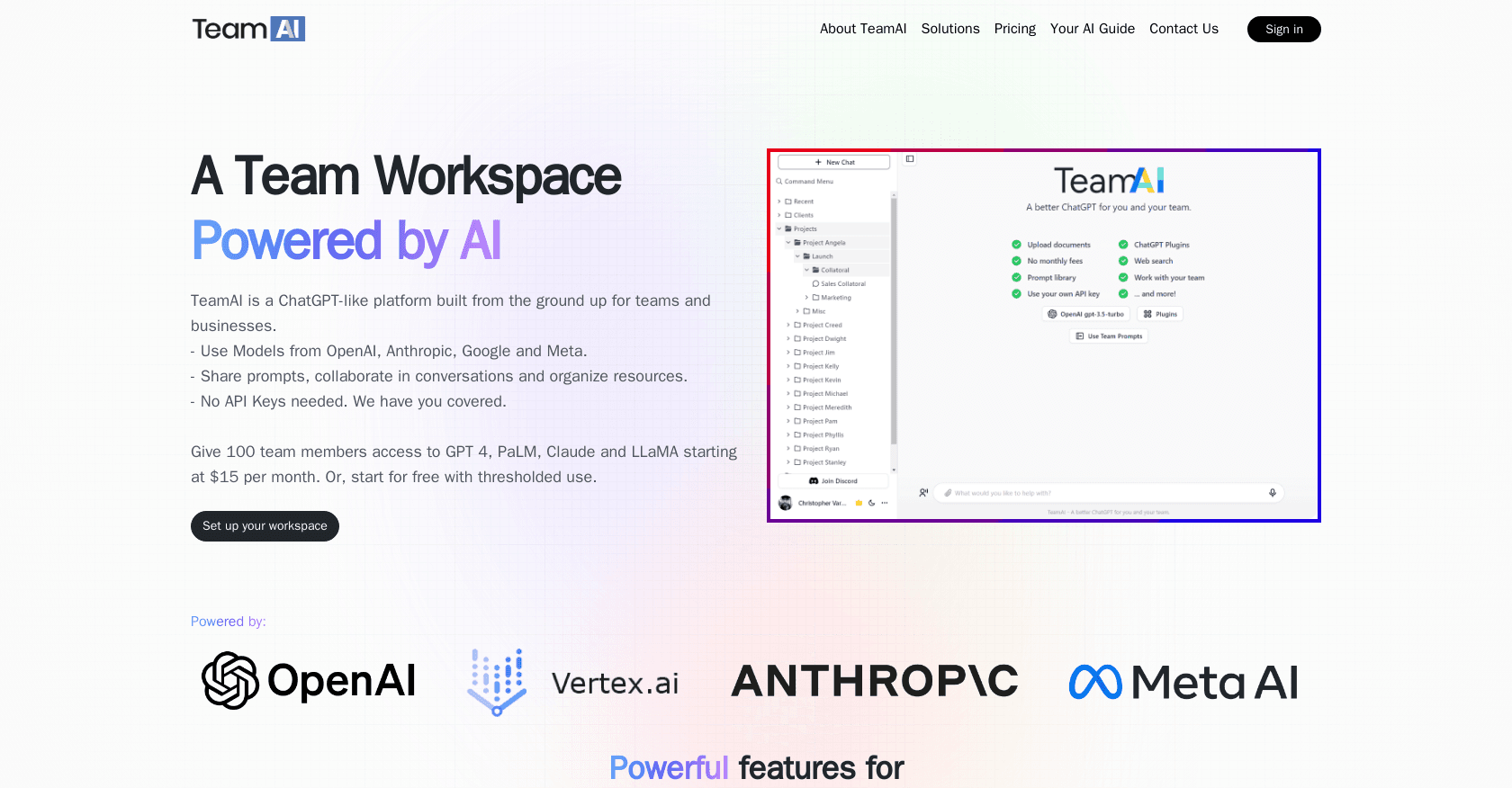 TeamAI screenshot