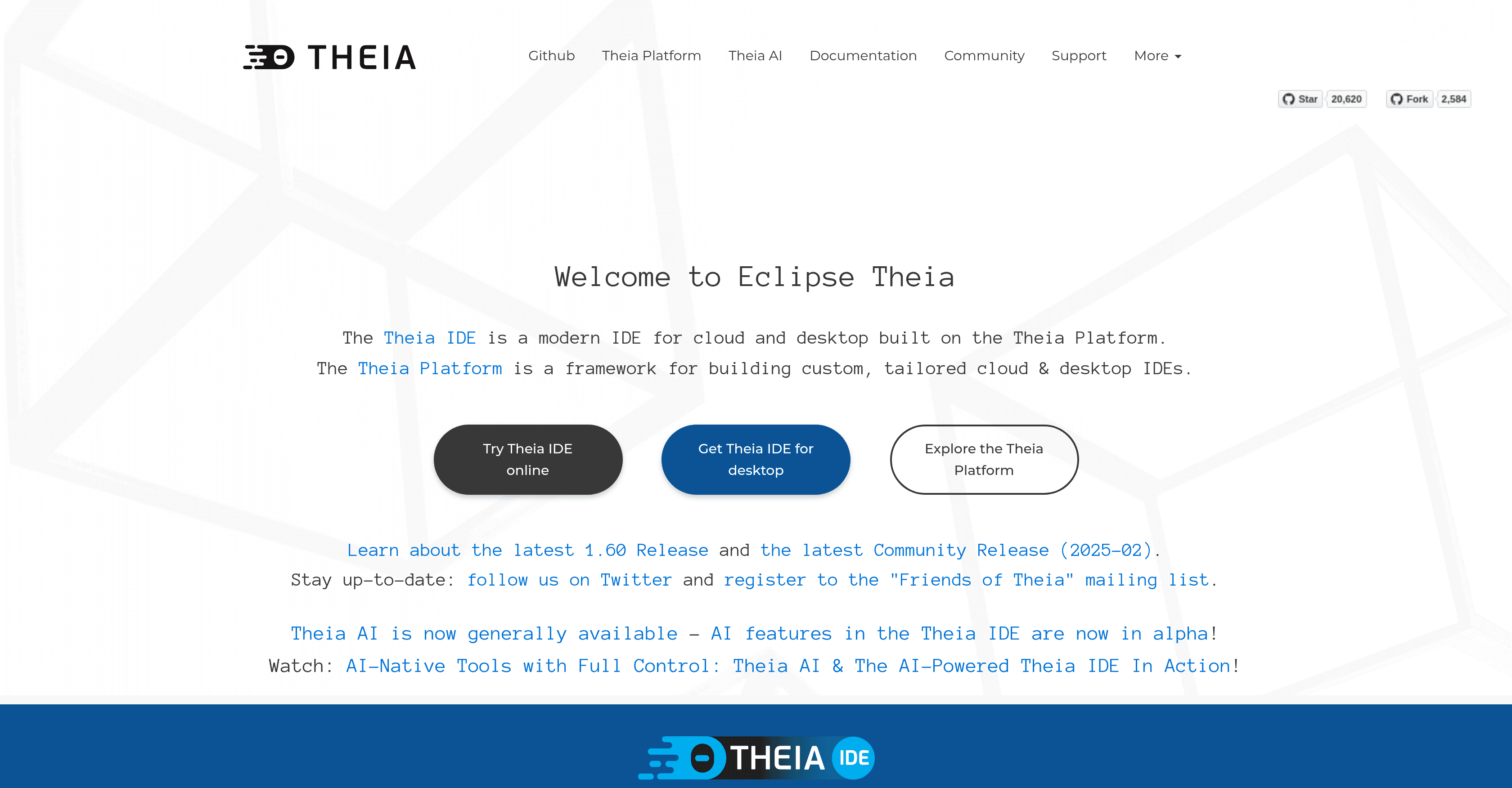 Theia IDE screenshot