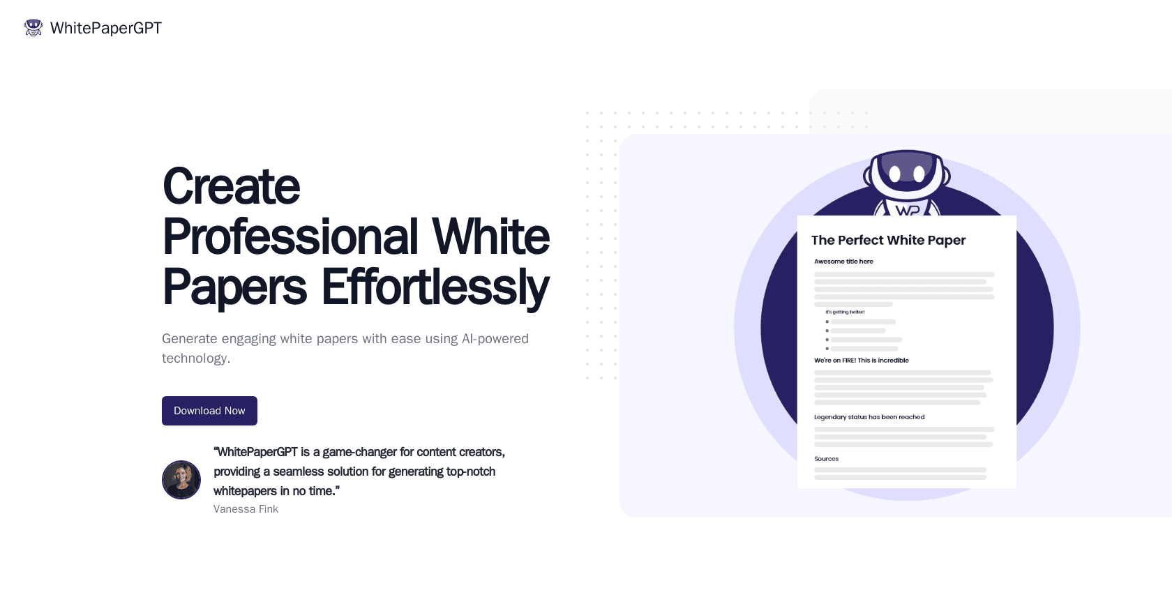 WhitePaperGPT screenshot