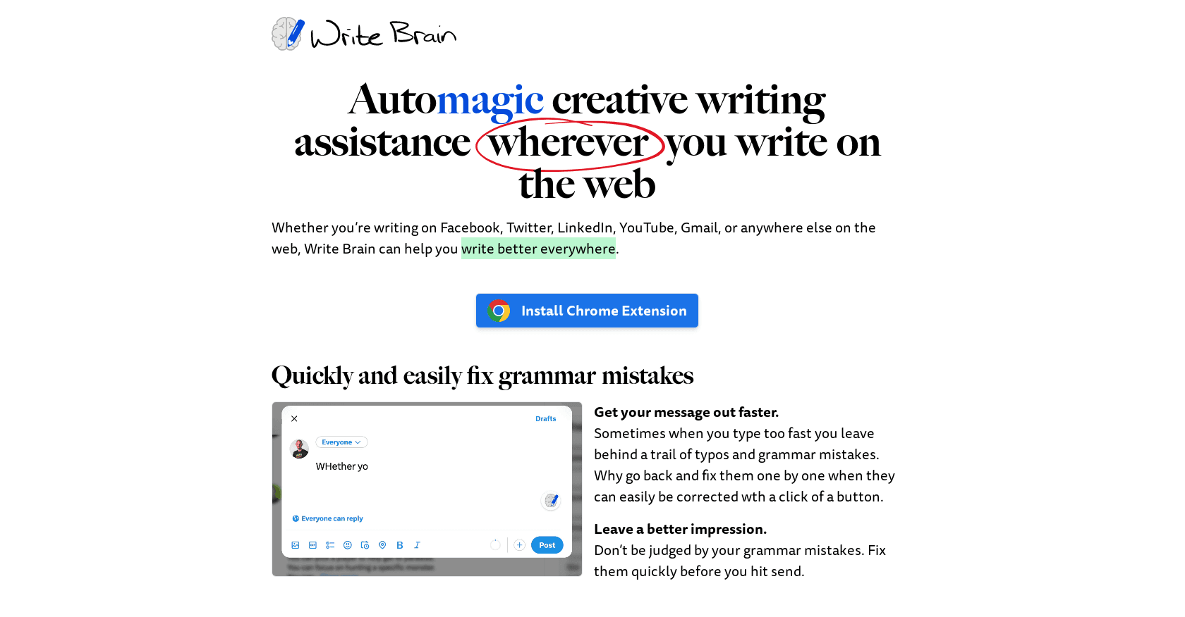 Write Brain screenshot